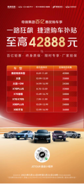 奇瑞集团百亿惠民购车季，捷途汽车购车补贴至高42888元(1)245.png