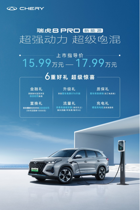 【新闻稿】超强动力、超级电混，瑞虎8 pro新能源震撼上市，售价15.99万元起271.png