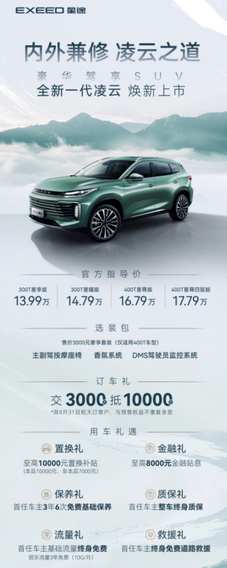 【新闻稿】内外兼修·凌云之道，“豪华驾享SUV”星途全新一代凌云正式上市，售13.99-17.79万元(8)893.png