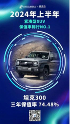2024上半年中国汽车保值率报告发布：坦克300稳居紧凑型suv第一297.png